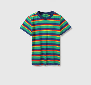 Regular Fit Round Neck Striped Tshirt