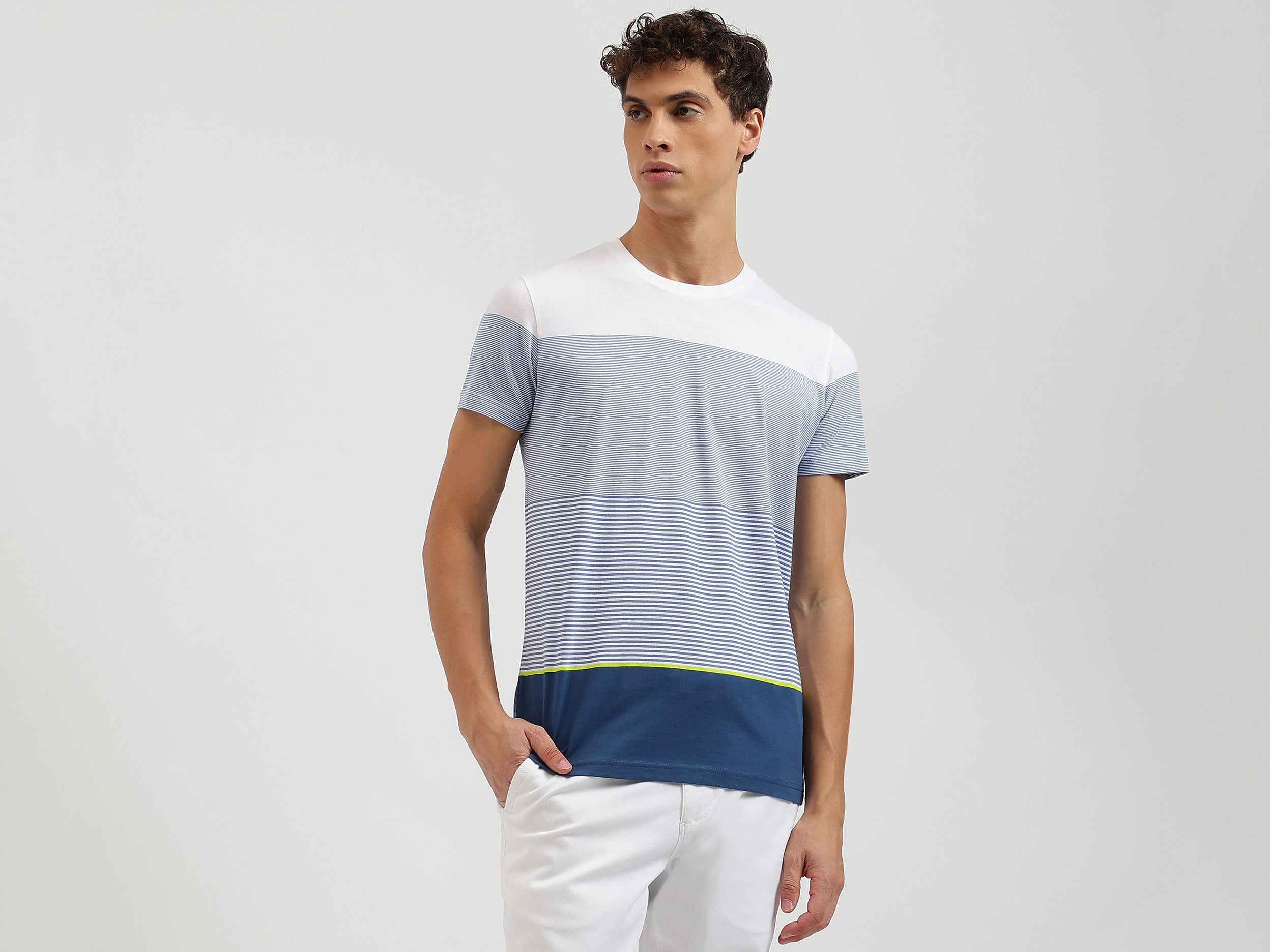 Regular Fit Crew Neck Striped T-Shirt