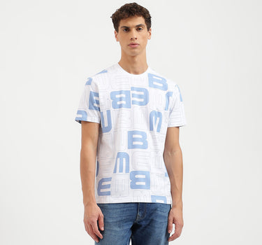 Boxy Fit Crew Neck Monogram T-Shirt