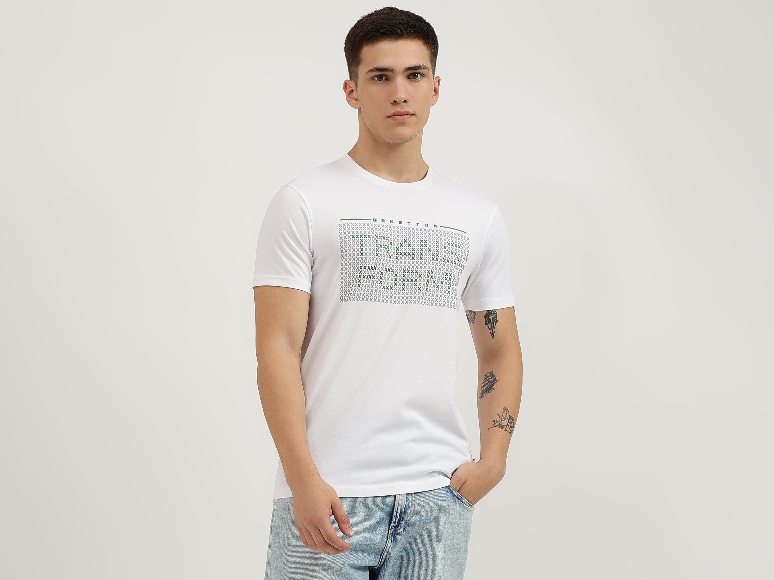 Regular Fit Crew Neck Printed T-Shirt