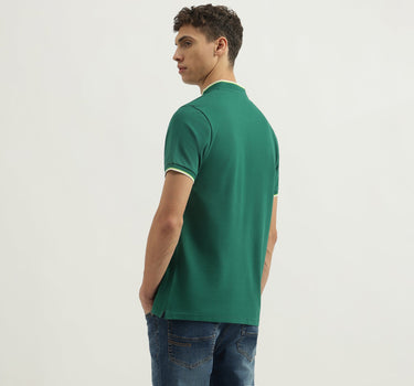 Regular Fit Johny Collar Solid Tshirt