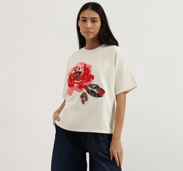 Crew Neck Floral T-Shirt