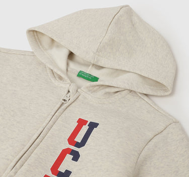 Regular Fit Hooded Neck Printed Hoodie