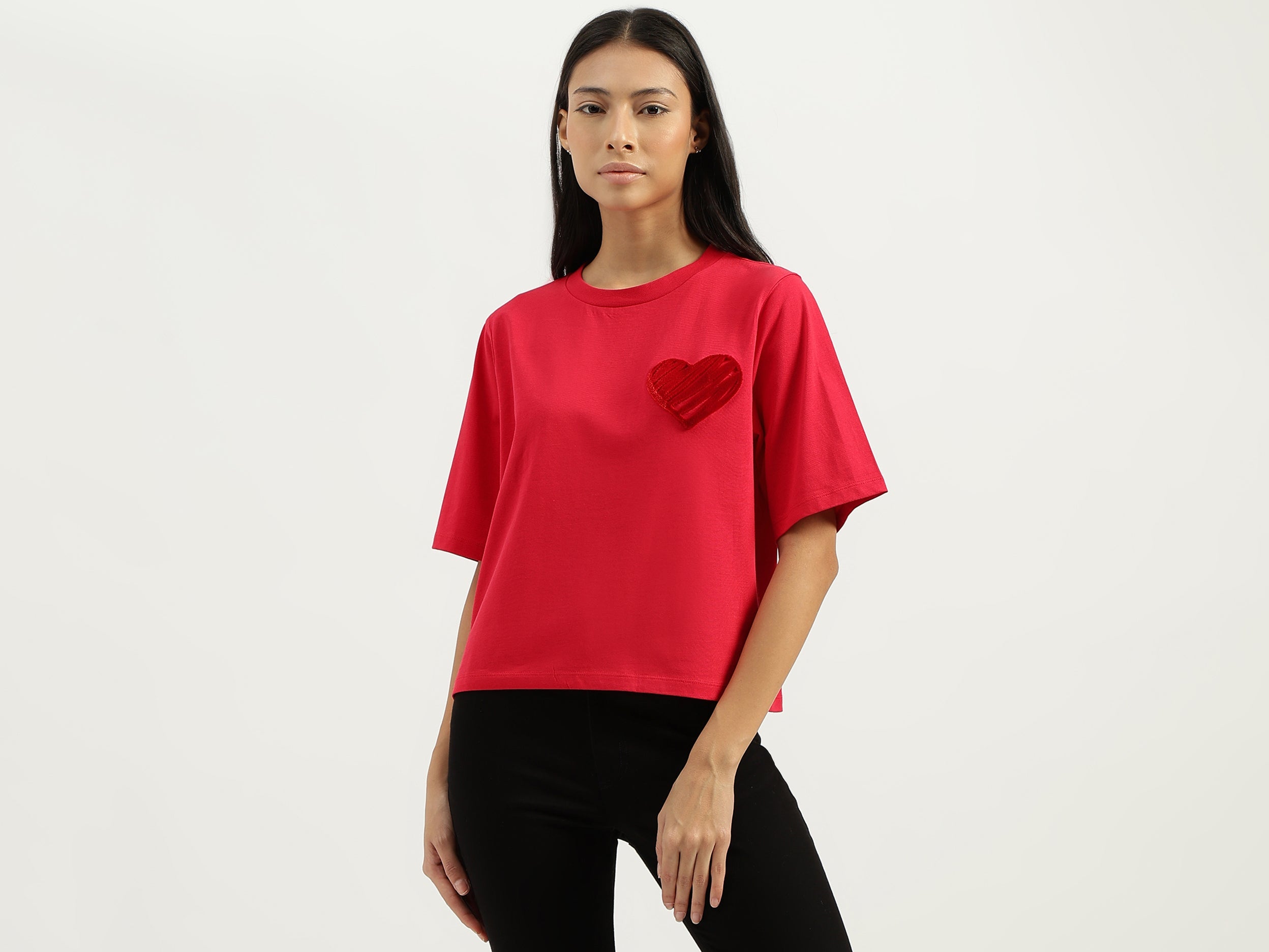 Round Neck Solid Tshirt