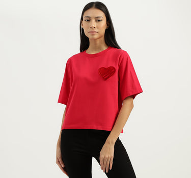 Round Neck Solid Tshirt