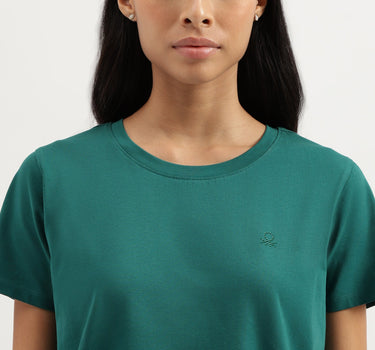 Round Neck Solid T-Shirt