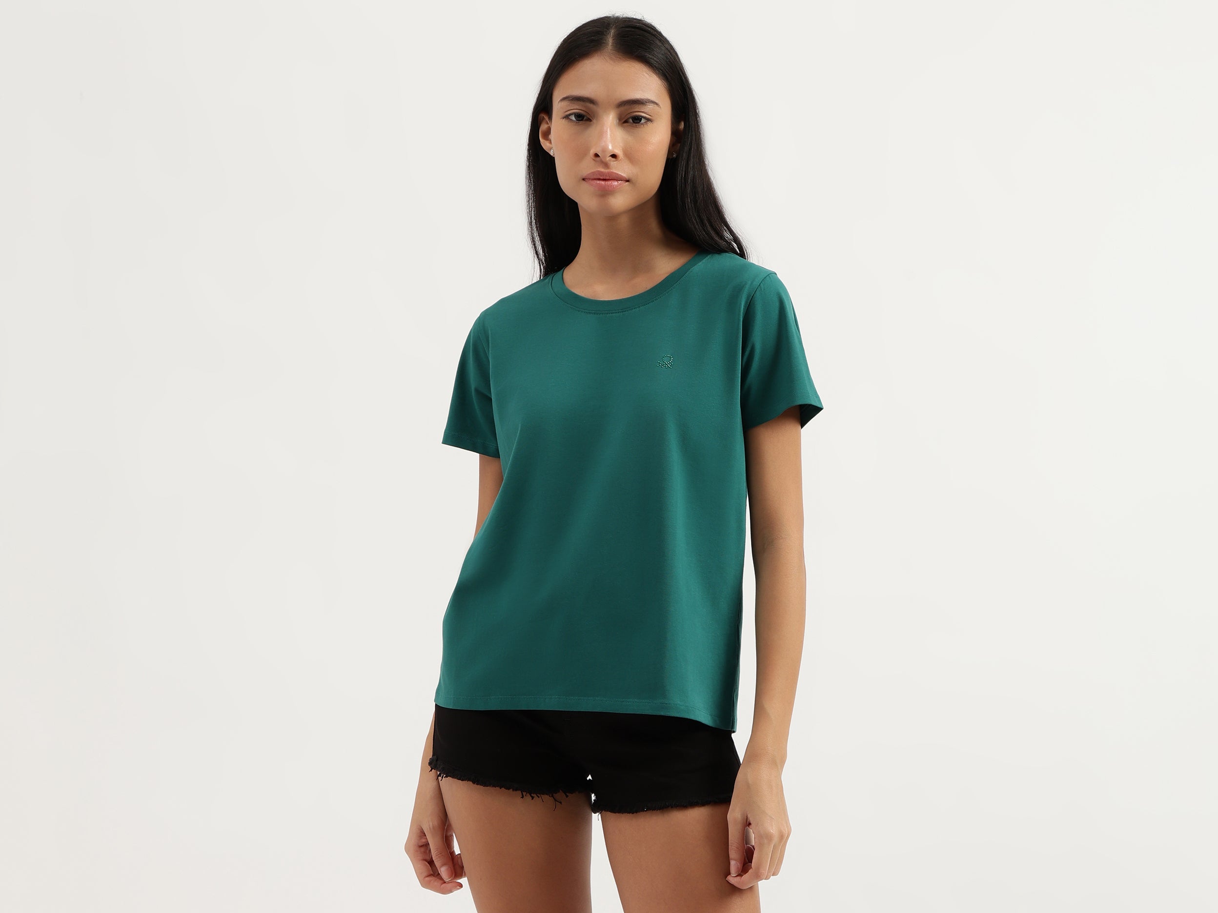 Round Neck Solid T-Shirt