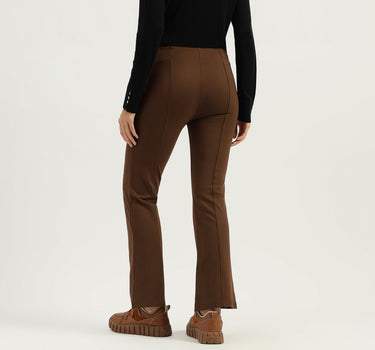 Solid Boot-Leg Fit Trousers