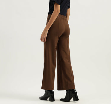 Solid Straight Fit Trousers