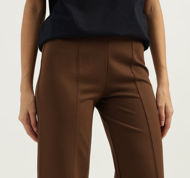 Solid Straight Fit Trousers