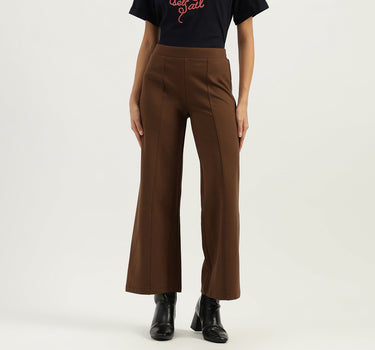 Solid Straight Fit Trousers