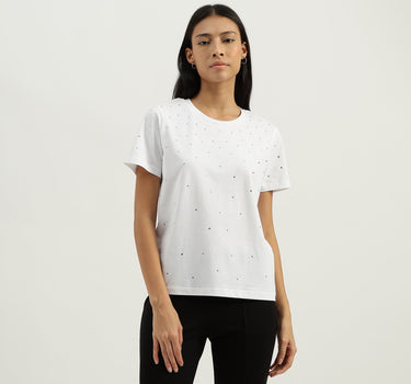 Round Neck Embellished Tshirt