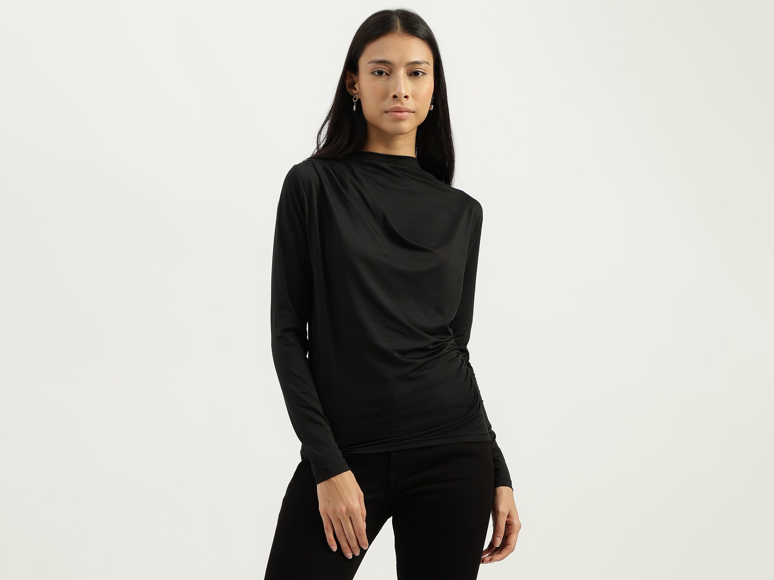 Boat Neck Solid Top