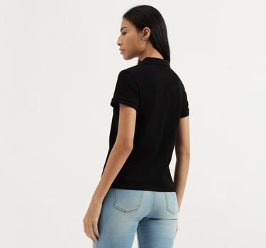 Polo Neck Solid Tshirt