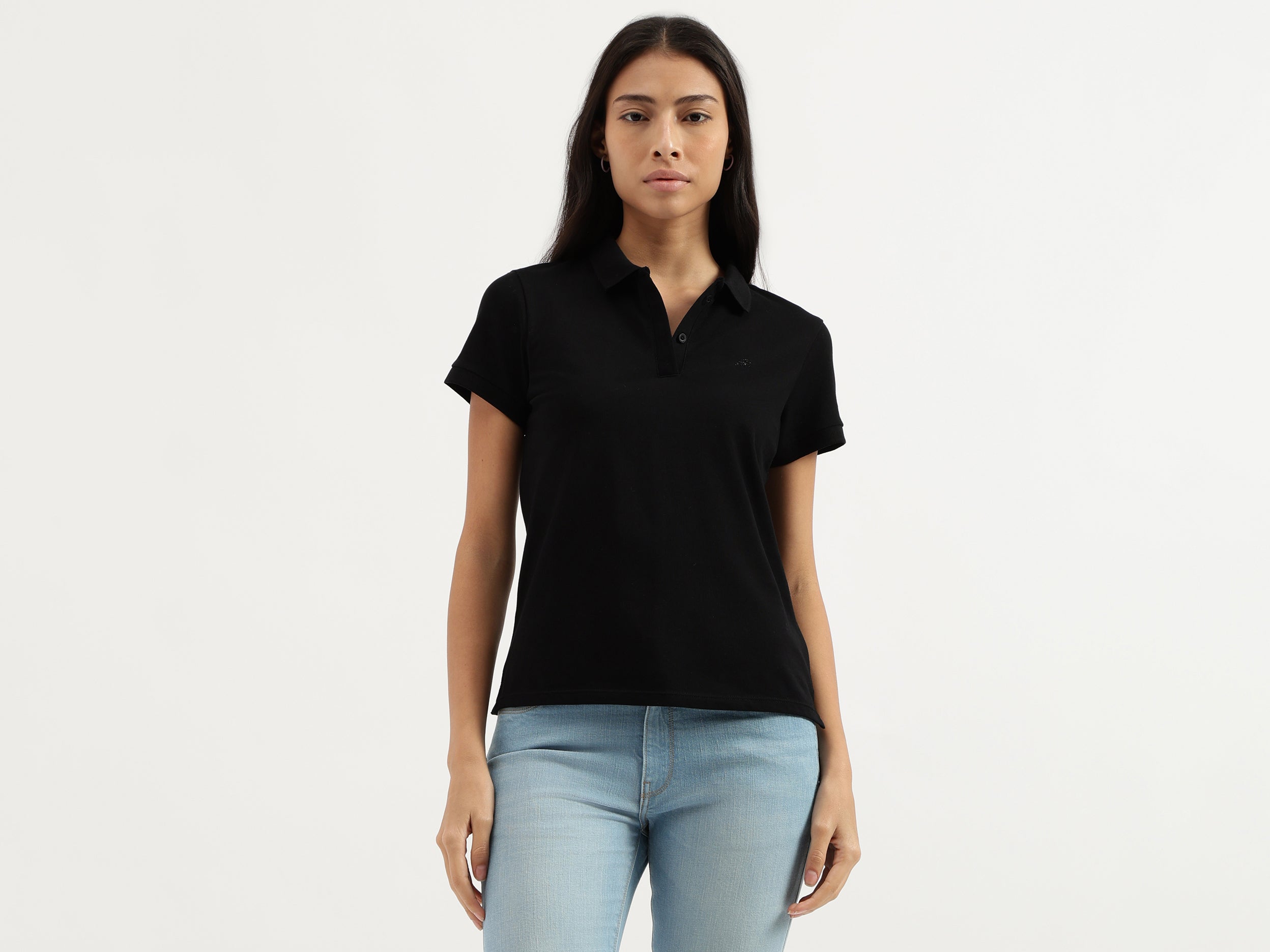 Polo Neck Solid Tshirt