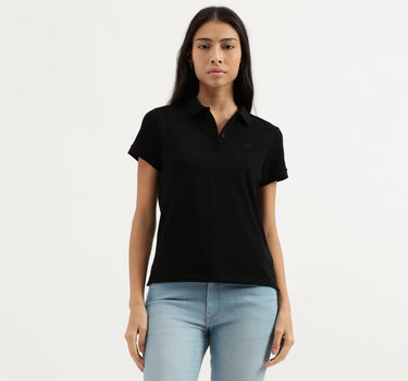 Polo Neck Solid Tshirt