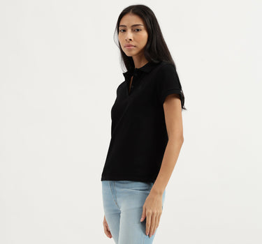 Polo Neck Solid Tshirt