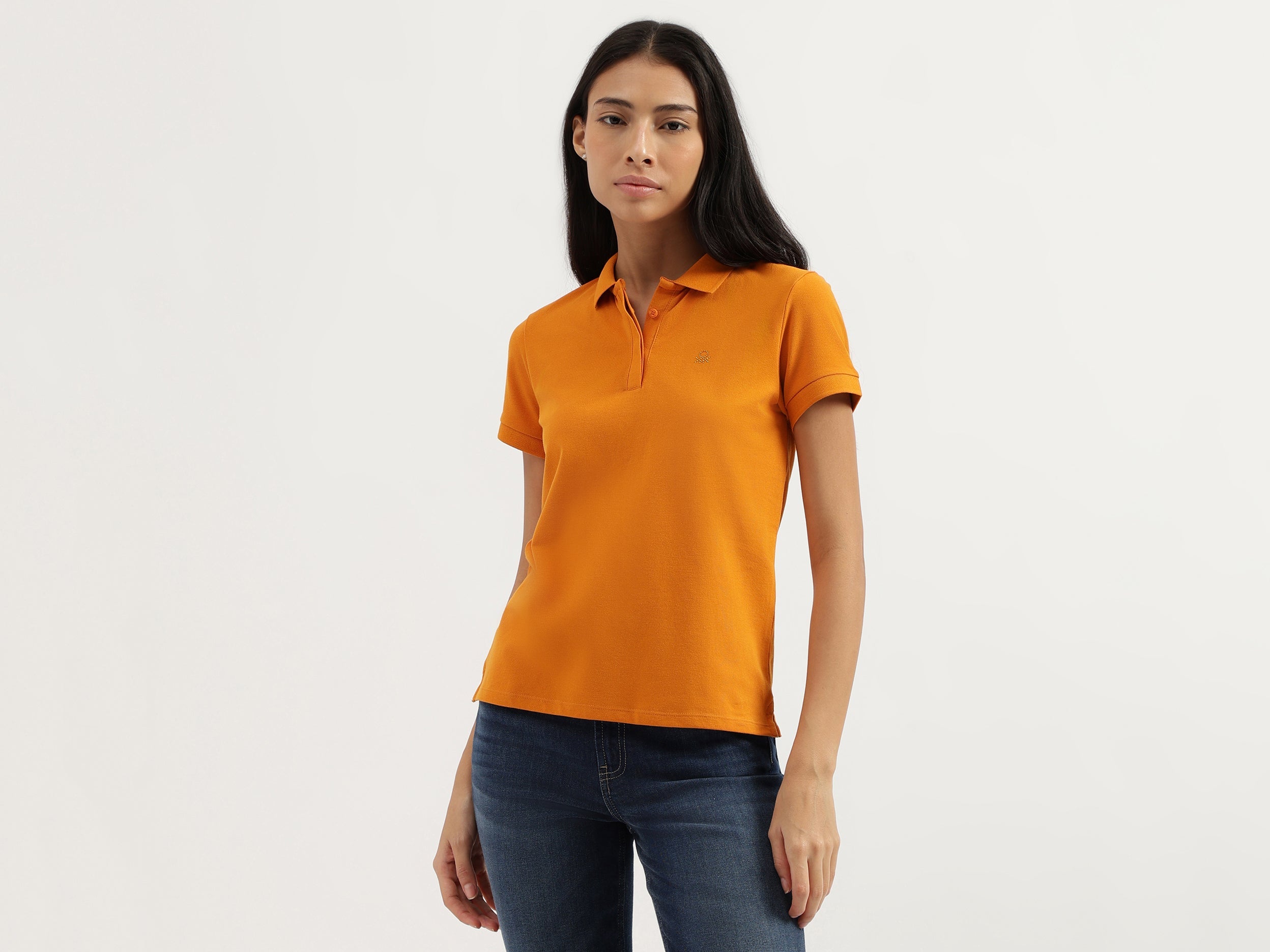 Polo Neck Solid Tshirt