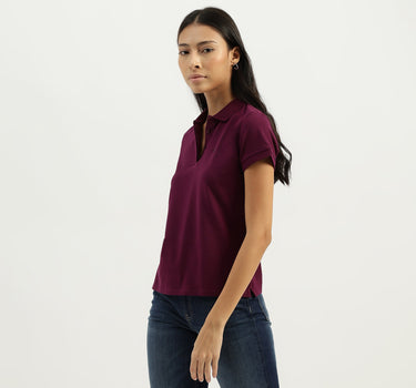 Polo Neck Solid Tshirt