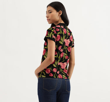 Round Neck Floral Print Tshirt