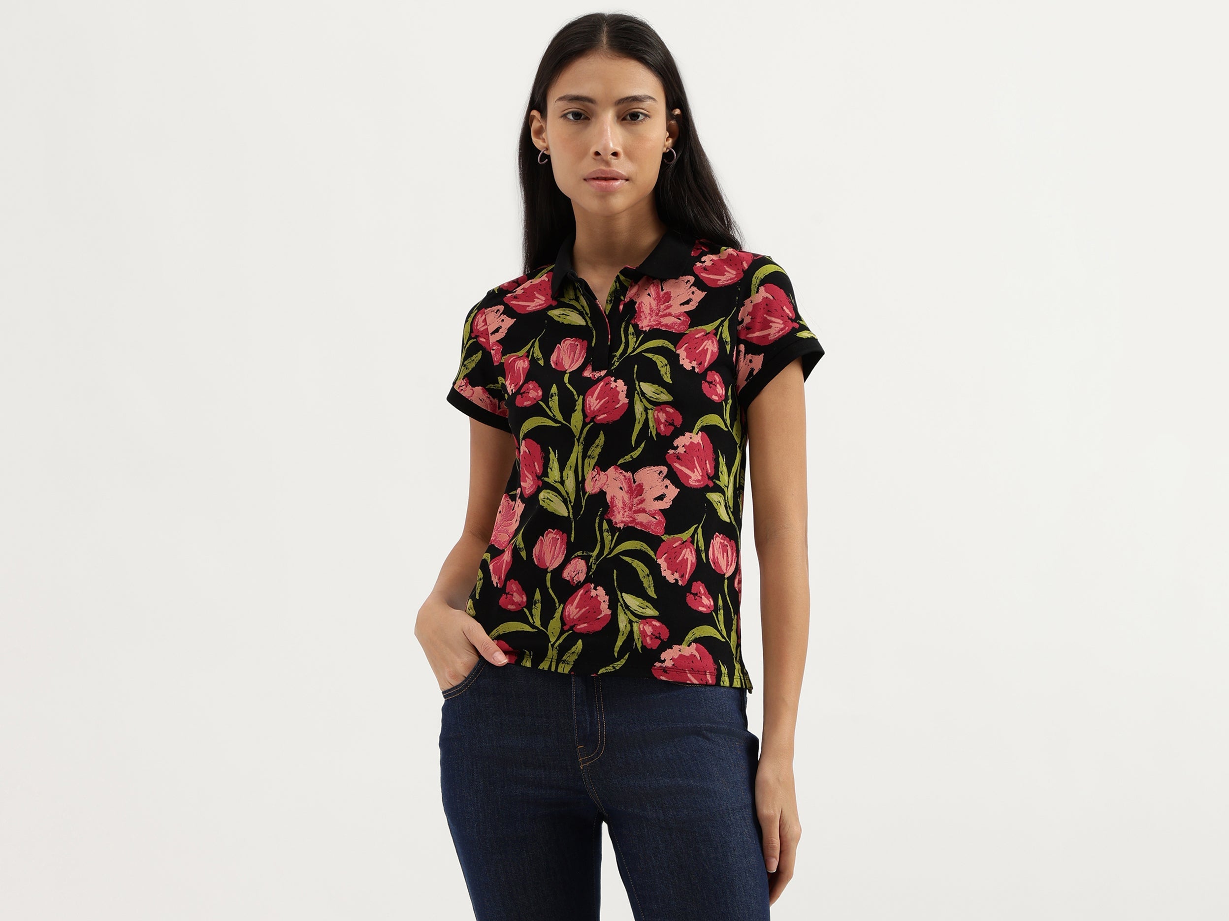 Round Neck Floral Print Tshirt