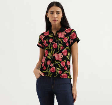 Round Neck Floral Print Tshirt