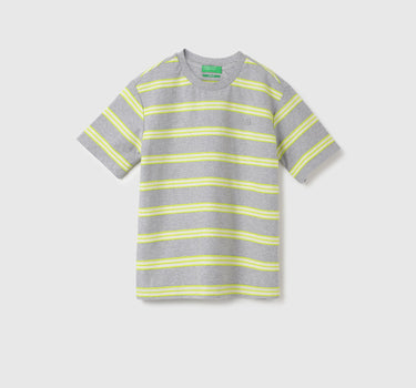 Relaxed Fit Crew Neck Striped T-Shirt