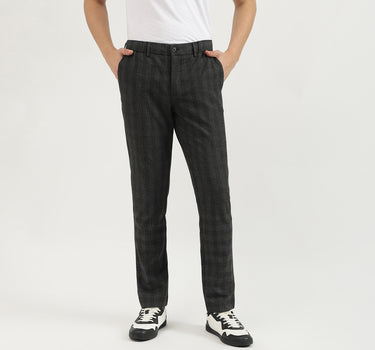 Checkered Relaxed Fit Trousers