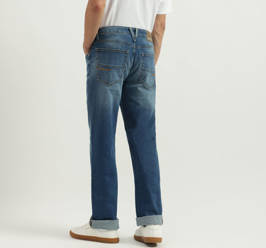 Solid Boot-Leg Fit Jeans