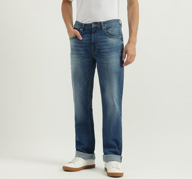 Solid Boot-Leg Fit Jeans