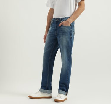 Solid Boot-Leg Fit Jeans