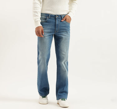 Solid Boot-leg Fit Jeans