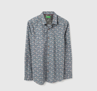 Slim Fit Spread Collar Printed Shirts