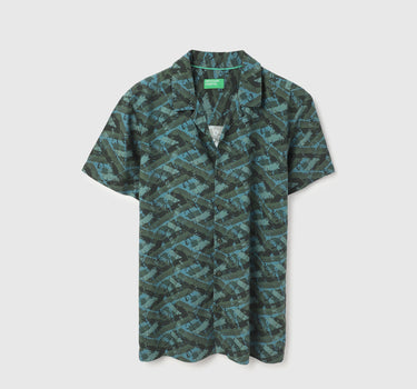 Regular Fit Collared Camouflage Shirts