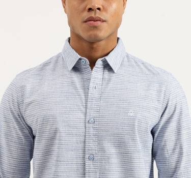 Regular Fit Spread Collar Striped Shirts