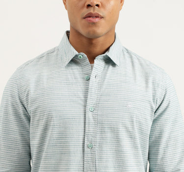 Regular Fit Spread Collar Striped Shirts