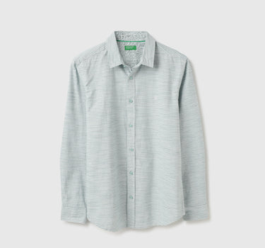 Regular Fit Spread Collar Striped Shirts