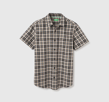 Regular Fit Spread Collar Checkered Shirts