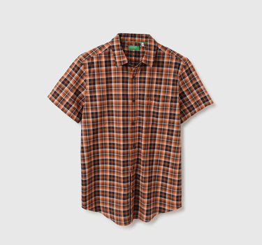 Regular Fit Spread Collar Checkered Shirts