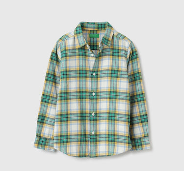 Regular Fit Spread Collar Checkered Shirts