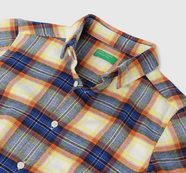 Regular Fit Spread Collar Checkered Shirts