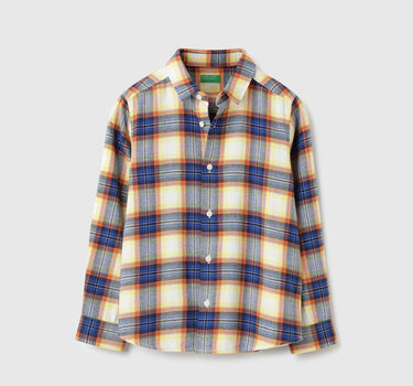 Regular Fit Spread Collar Checkered Shirts