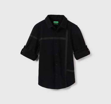 Regular Fit Spread Collar Solid Shirts