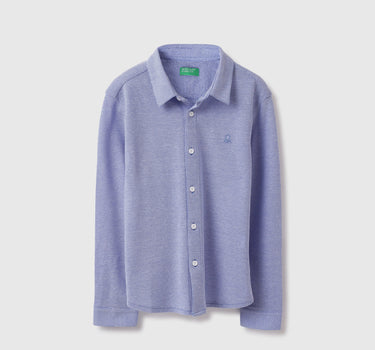 Regular Fit Spread Collar Textured Shirts