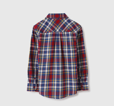 Regular Fit Spread Collar Checkered Shirts