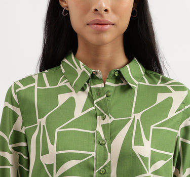 Spread Collar Printed Shirts