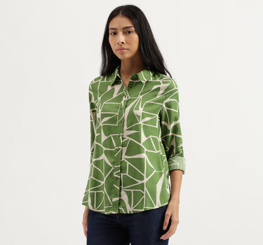 Spread Collar Printed Shirts