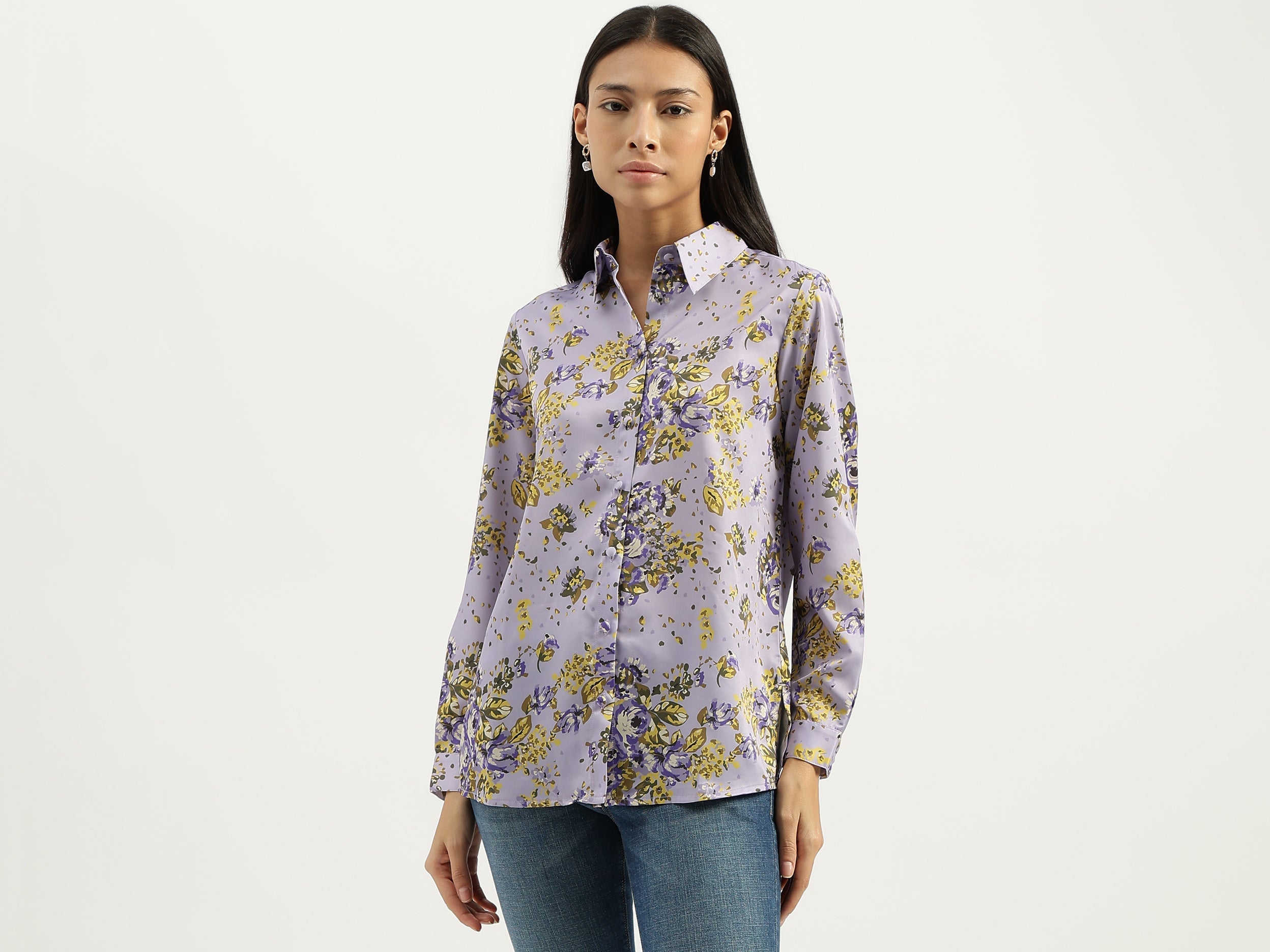 Spread Collar Printed Shirts