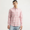 Regular Fit Spread Collar Checkered Shirt