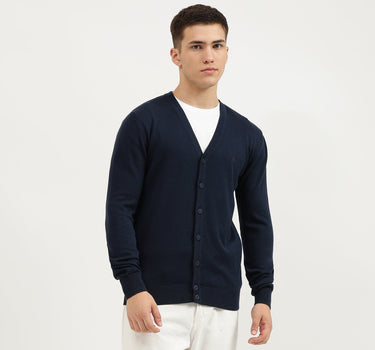 Slim Fit V-Neck Solid Cardigan